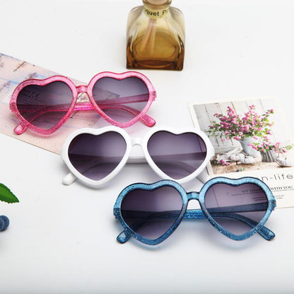 Children's Cute Heart-shaped Anti Ultraviolet Sunglasses