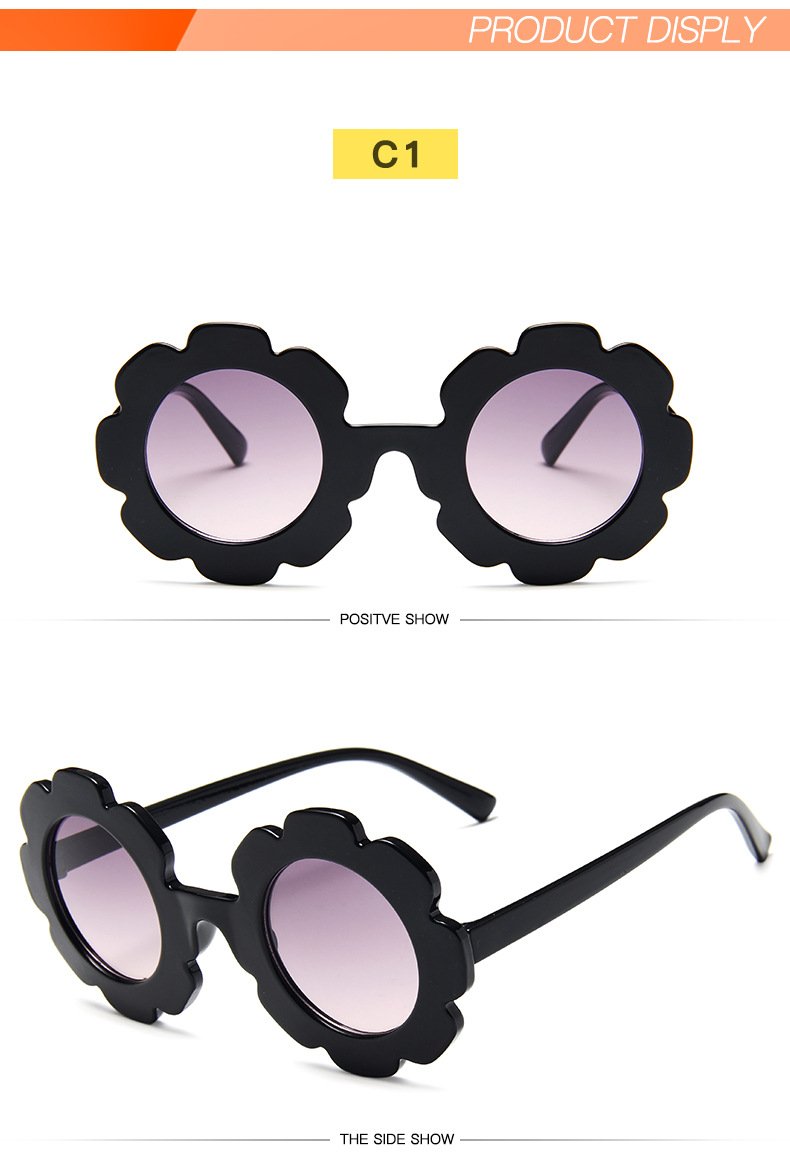 3PCS  New sunflower children's sunglasses wholesale