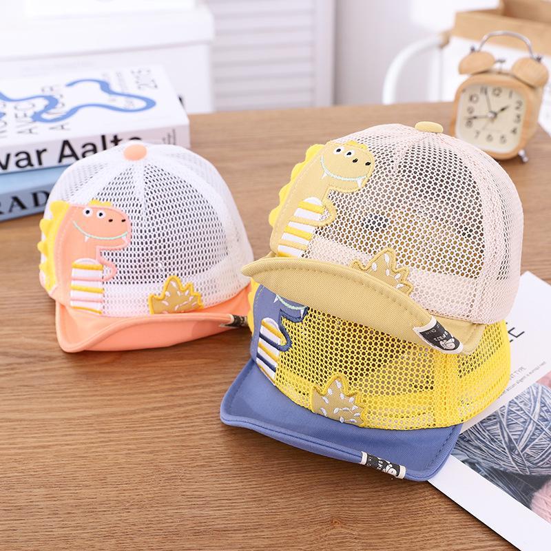 Children's Outdoor Cute Dinosaur Print Mesh Cap