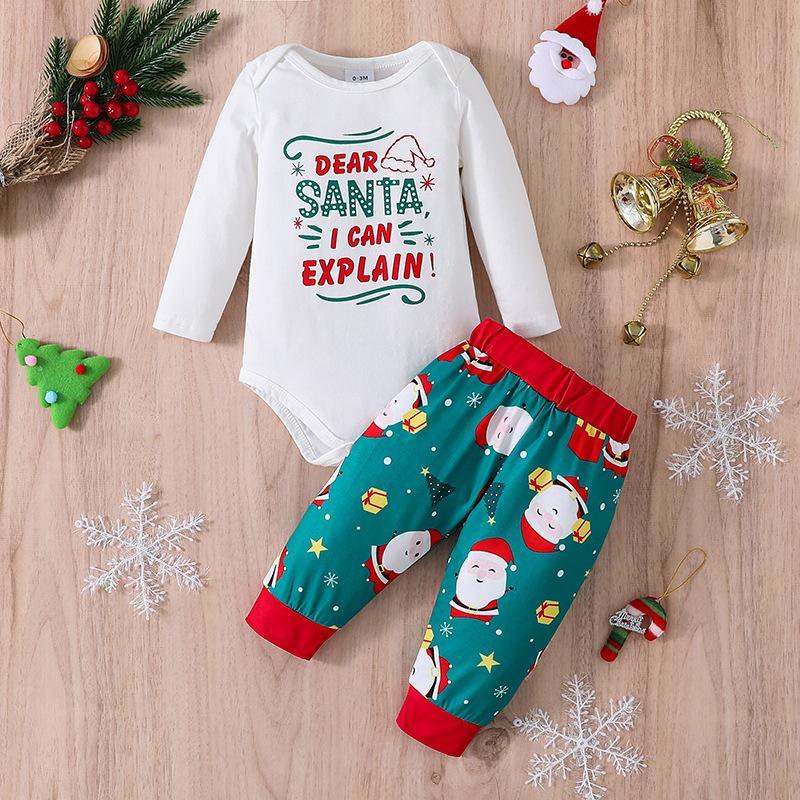 Children's Cartoon Cotton Trousers Long Sleeve Two-piece Set