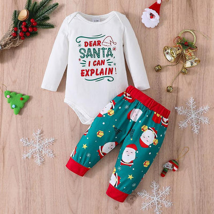 Children's Cartoon Cotton Trousers Long Sleeve Two-piece Set