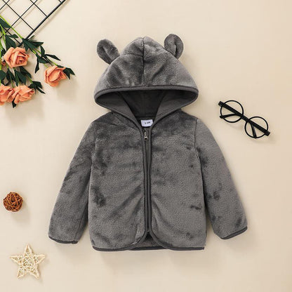 Children's Wear Hooded Zippered Shirt Pants Two-Piece Set