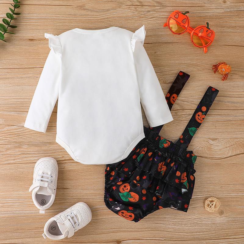 Children's Long Sleeve Jacket Strap Shorts Two-Piece Set