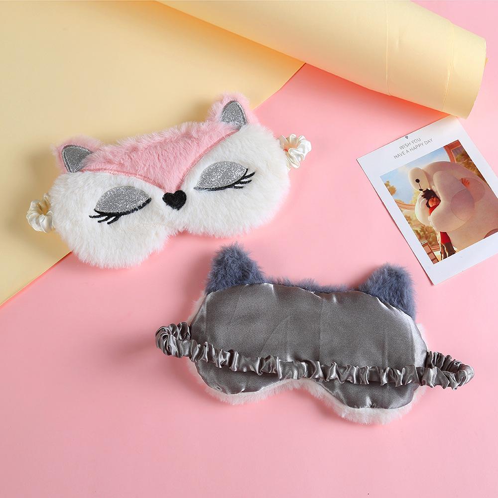 Children's Plush Eyeshade Cartoon Fox Pattern