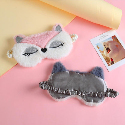 Children's Plush Eyeshade Cartoon Fox Pattern