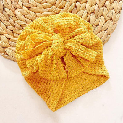 Children's Knitted Oversized Bow Baby Hat