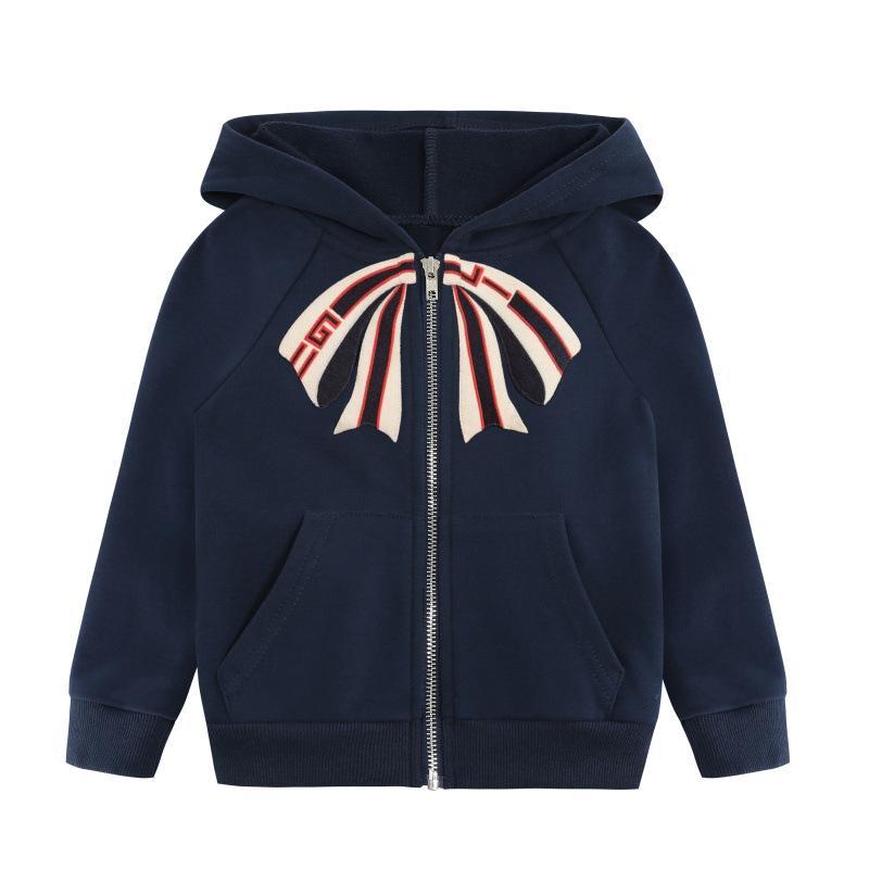 Children's Bow Zip Hooded Coat