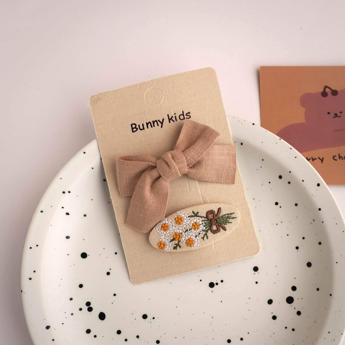 Children's Fabric Cartoon Bow Hairpin