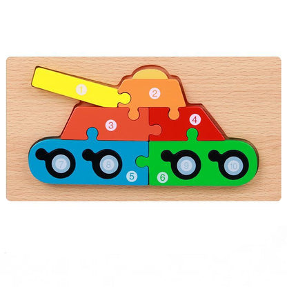Children's 3d Wooden Stereo Puzzle Toy