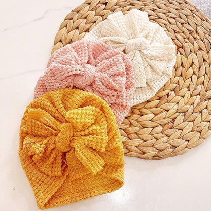 Children's Knitted Oversized Bow Baby Hat