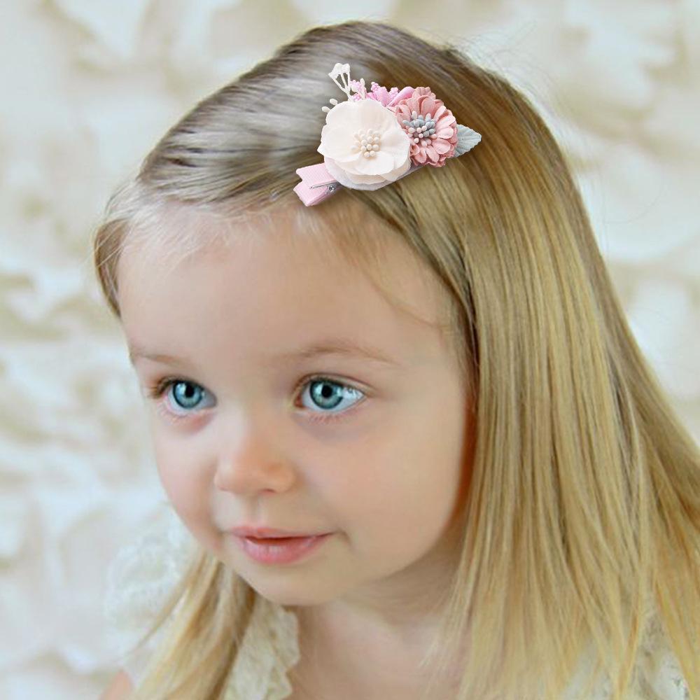 Pink Simulation Headflower Hair Accessories
