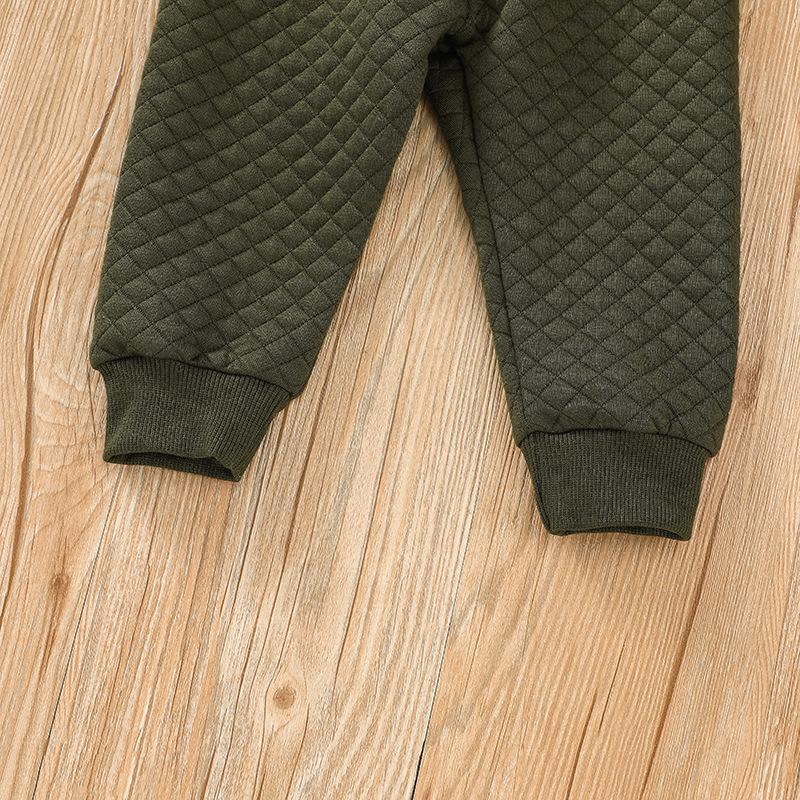 Infant and child casual long sleeve vests pants two-piece set
