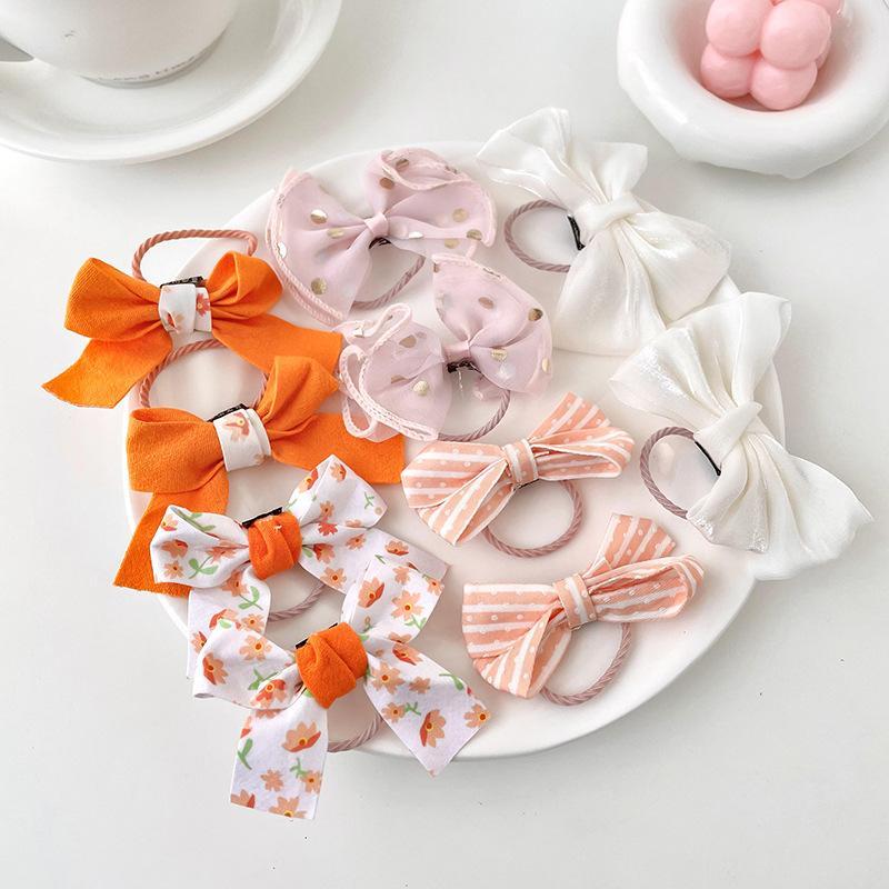 Children's Color Bow Hair Rope High Elasticity