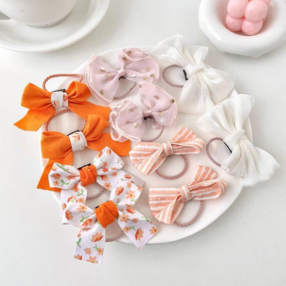 Children's Color Bow Hair Rope High Elasticity