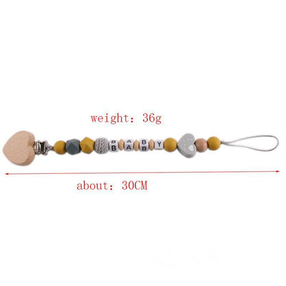 Heart-shaped Pacifier Clip | Teether Toy Anti-drop Chain