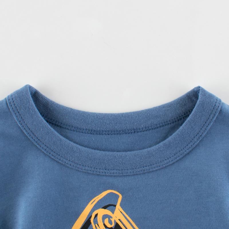 Children's short sleeved T-shirt boys' excavator