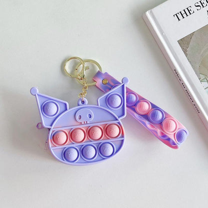 Cartoon Silicone Mini Bag Rabbit Pendant Keychain