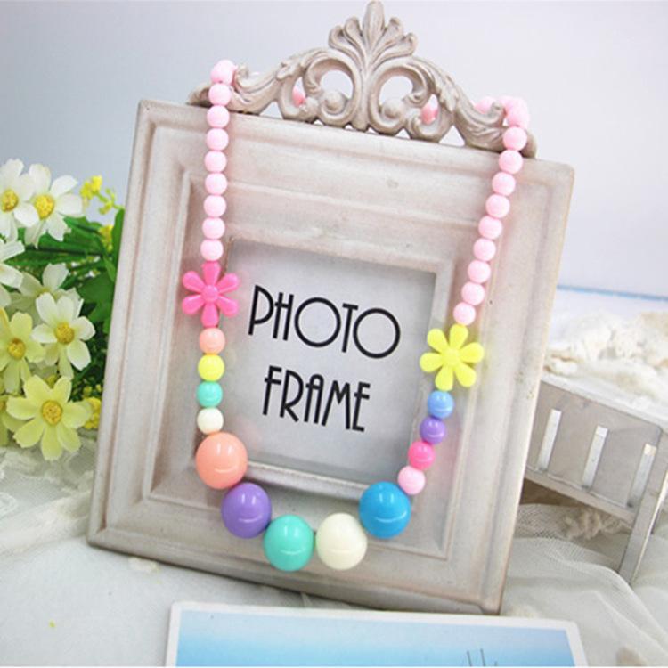 Children's Necklace Colorful Princess Acrylic Necklace