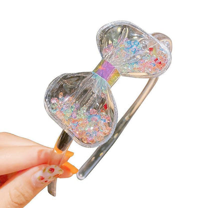 Children's headband girl's transparent quicksand bow