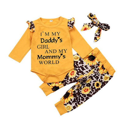 Children's Clothing Letter Long Sleeve Ha Clothes Pants Set Two-piece Set