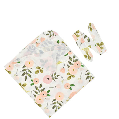Newborn Baby Wrap Towel Headband Suit