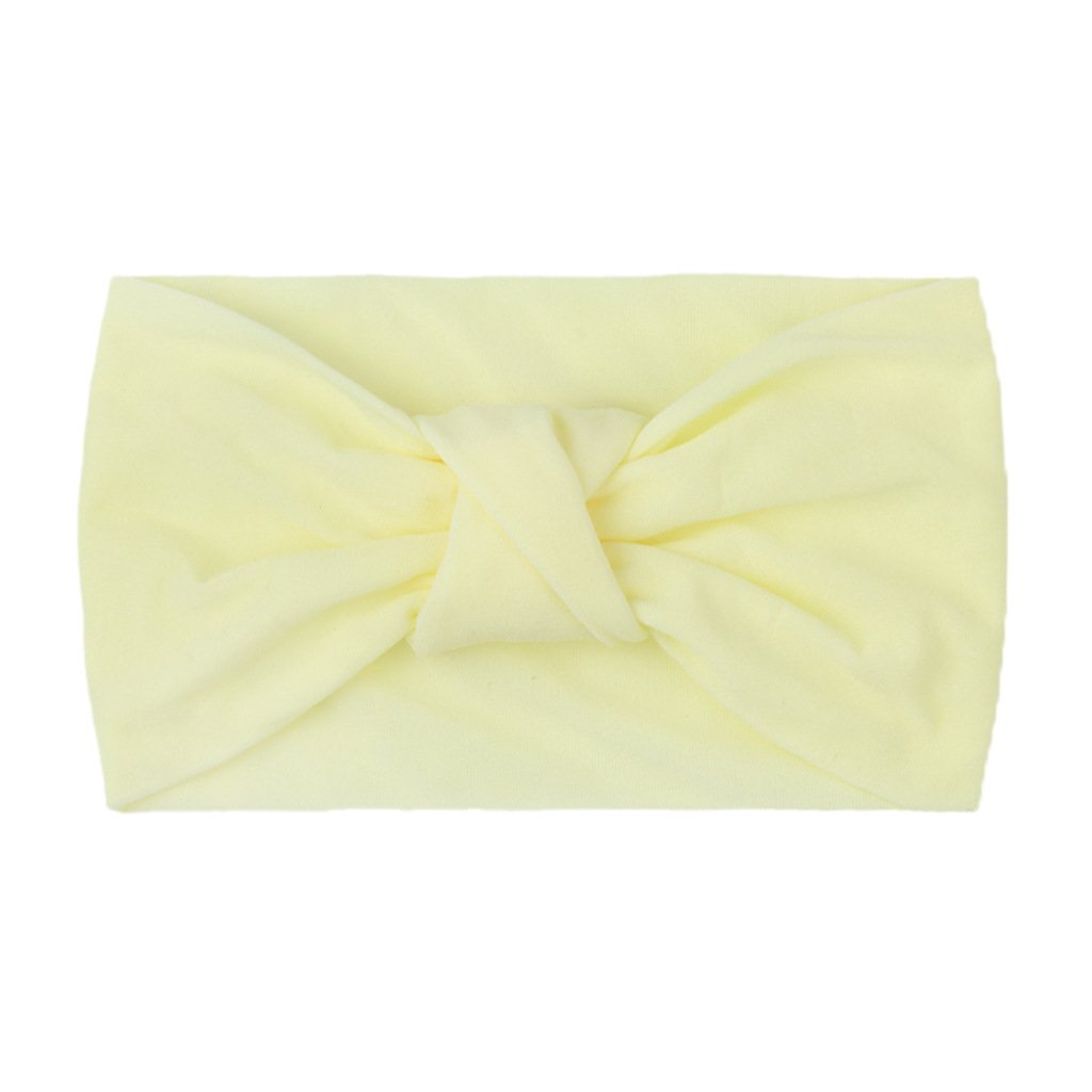 Children's Headwear Baby Solid Nylon Brimmed Hair Band Baby