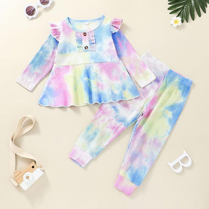 Children's Suit Long Sleeve Tee Pants Two-Piece Set