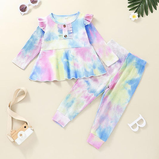 Children's Suit Long Sleeve Tee Pants Two-Piece Set