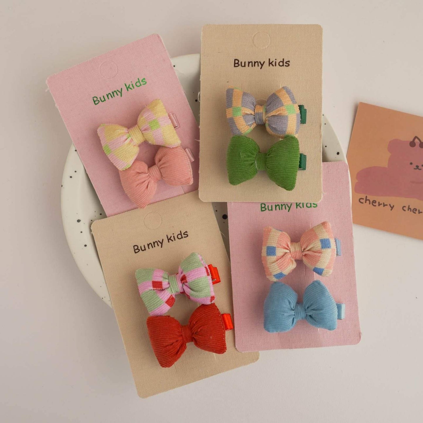 Children's Solid Color Bow Hairpin