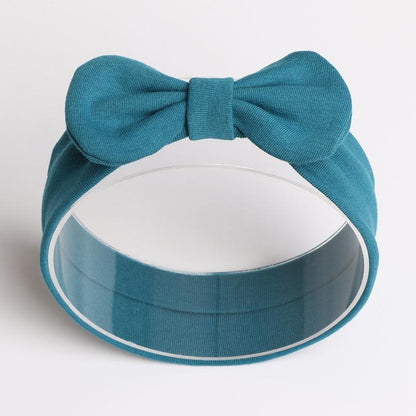 Baby Bow Headband Wave Dot Hair Band Solid Color