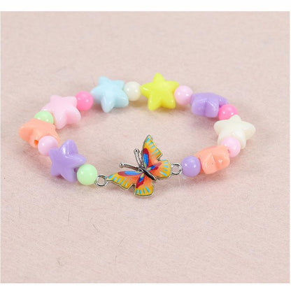 Children's Colorful Beaded Bracelet Colorful Butterfly Bracelet