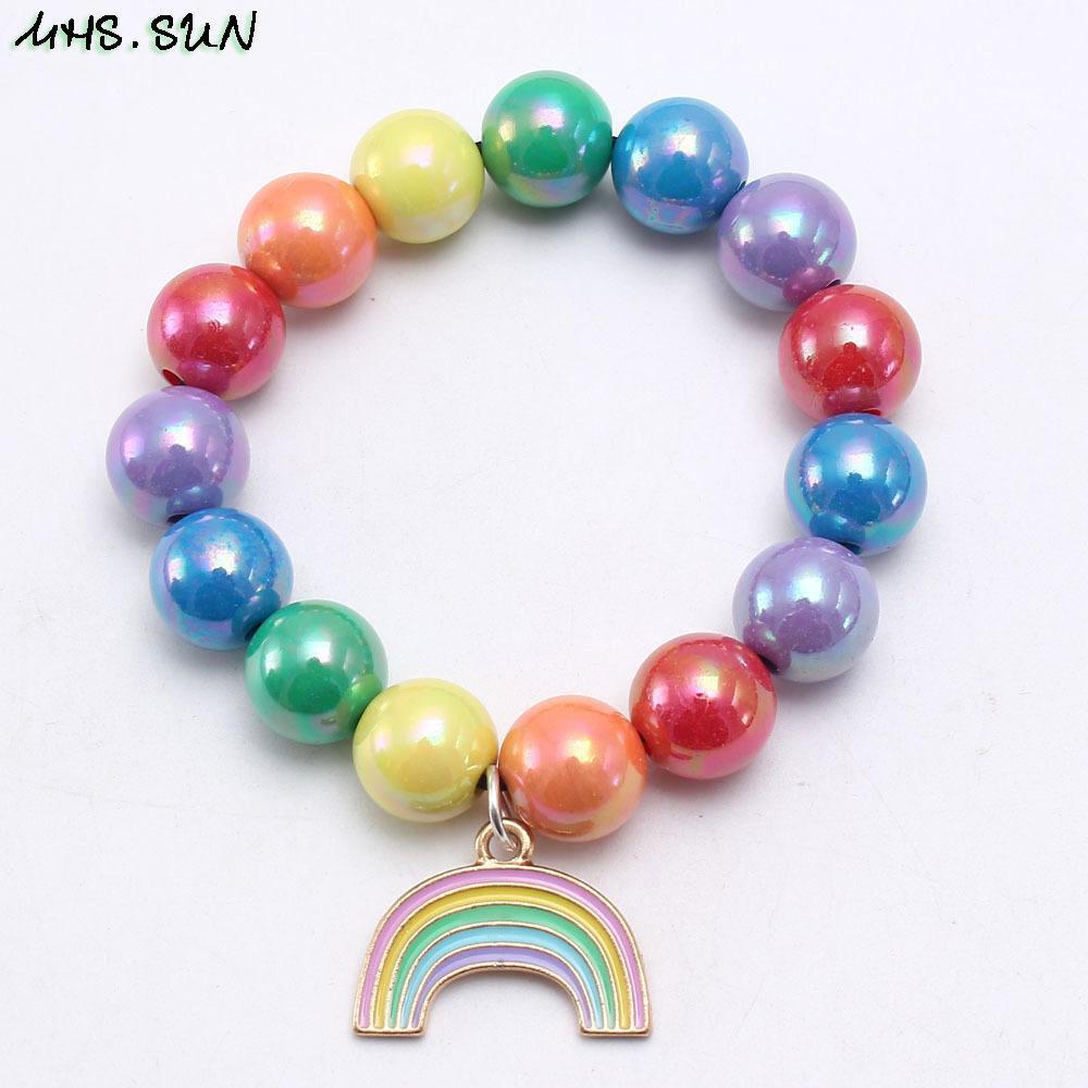 Rainbow Beaded Bracelet for Children