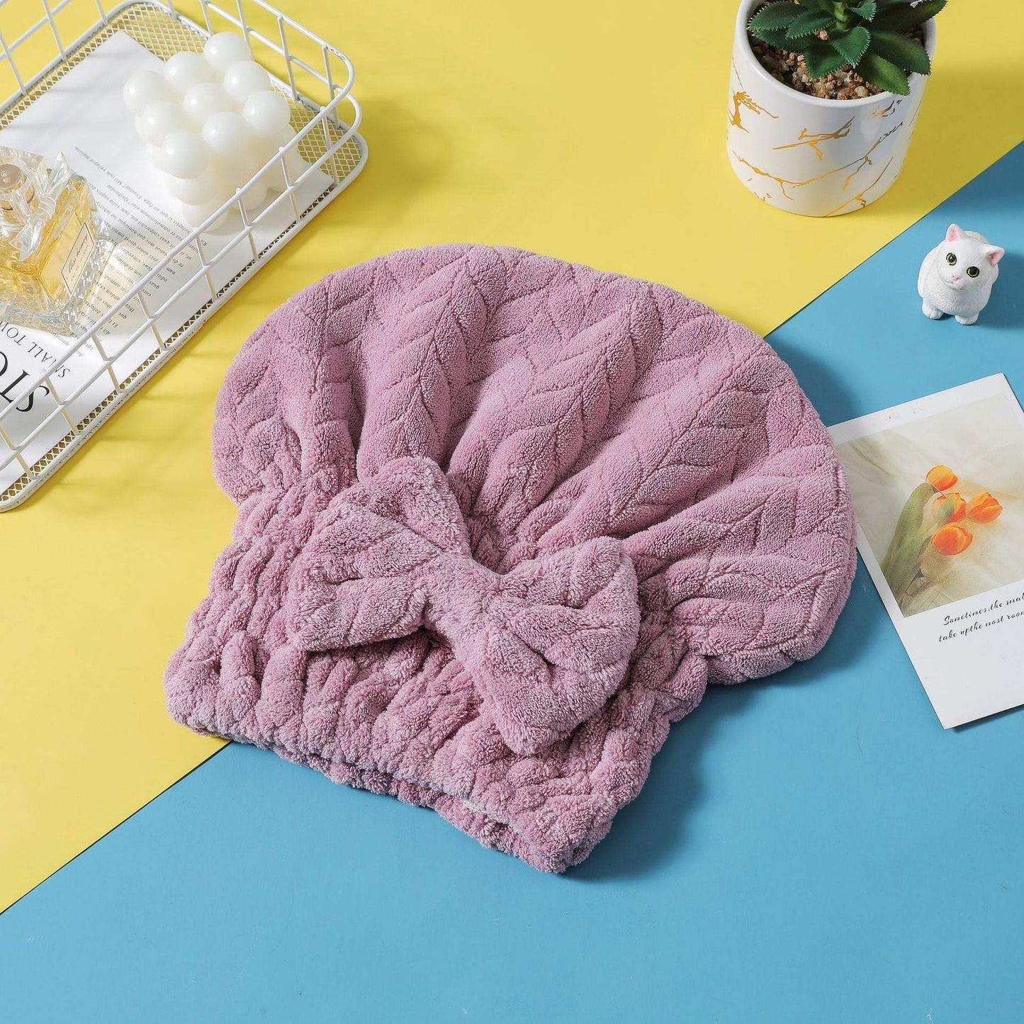 Children's Bow Dry Hair Hat
