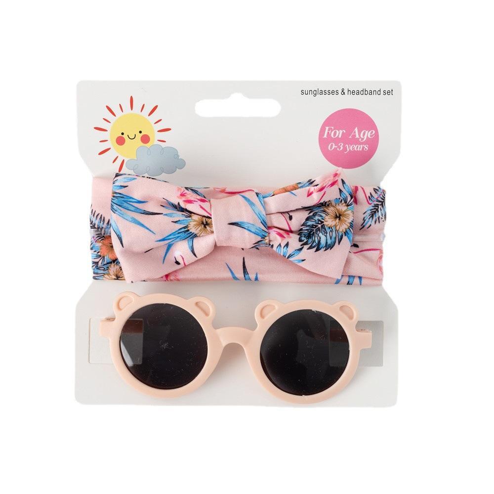 Children's Sunglasses Print Headband Two-Piece Set