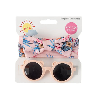 Children's Sunglasses Print Headband Two-Piece Set