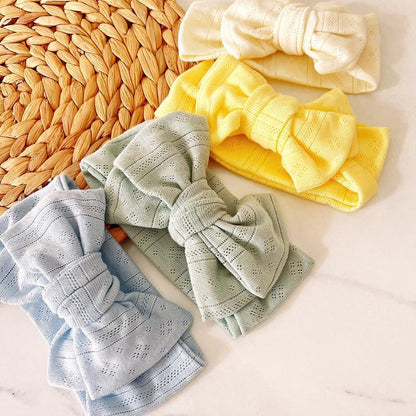 Children's Knitted Stretch Bow Hair Tape