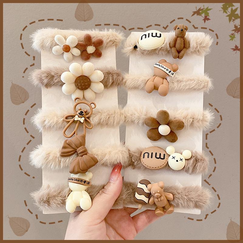 Children's Head Rope Bear Plush Hair Ring
