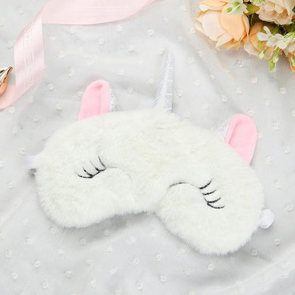 Rabbit Fur Cartoon Unicorn Eye Patch Shading Eyeshade