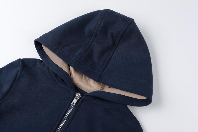 Children's Cotton Hooded Casual Cardigan Sweatshirt