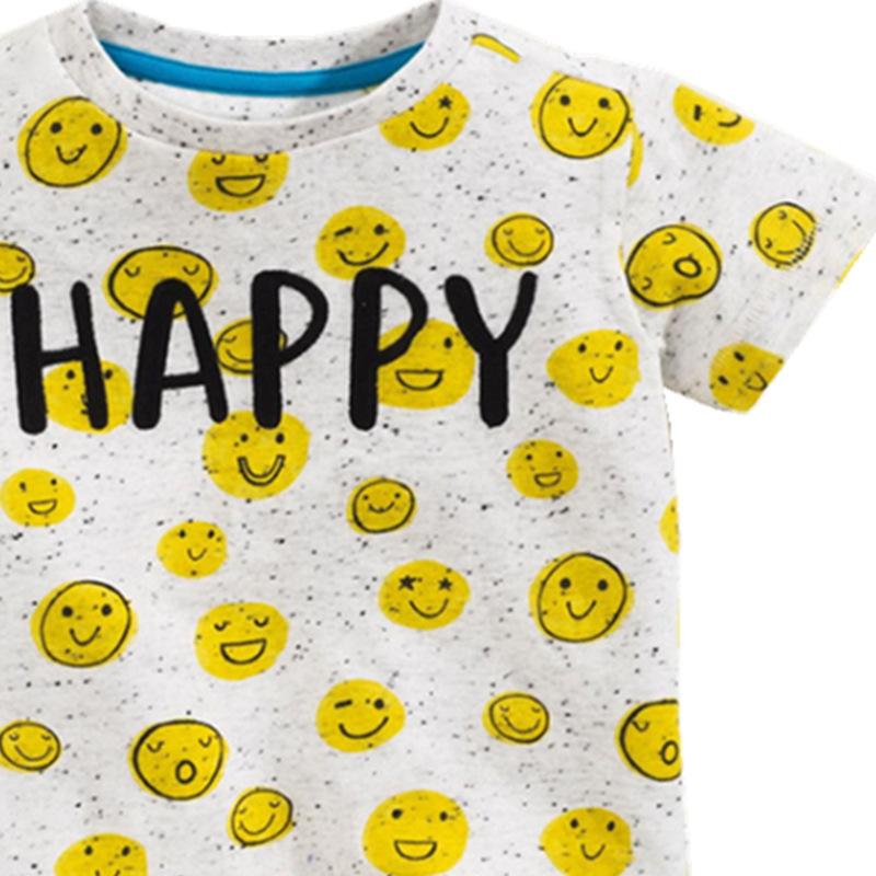 Boys' short sleeved T-shirt cartoon print