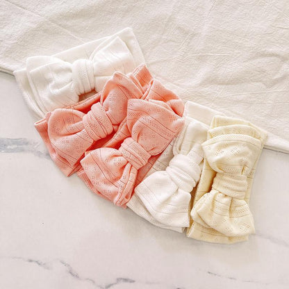 Children's Knitted Stretch Bow Hair Tape