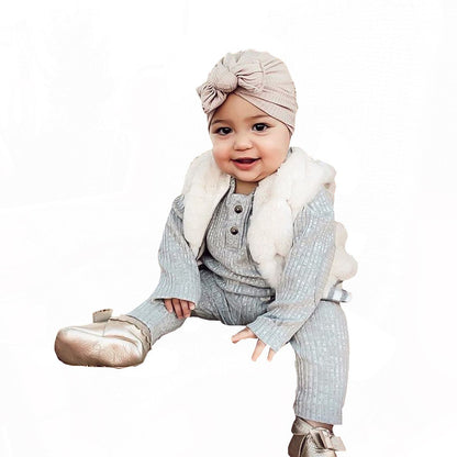 Children's Pleated Bow Hat