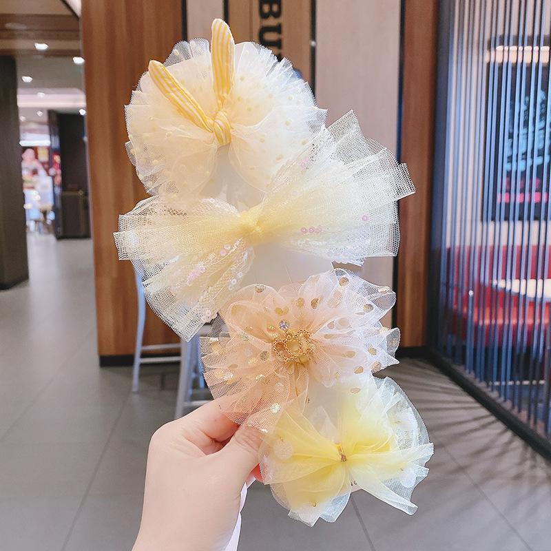 Mesh Bow Children's Hairpin 3pcs/set