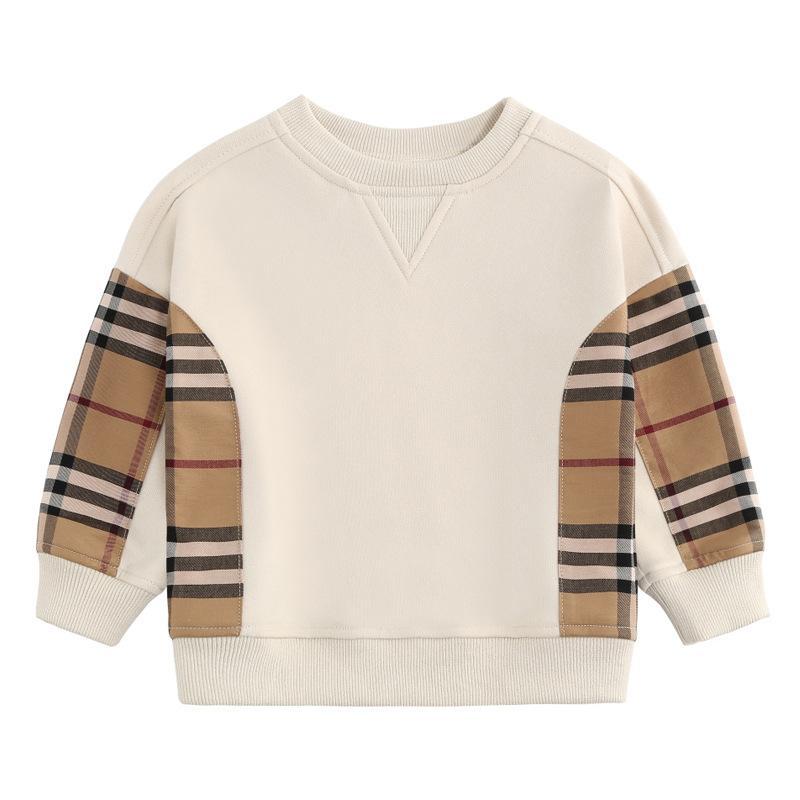Children's Plaid Cotton Sweatshirt Pullover