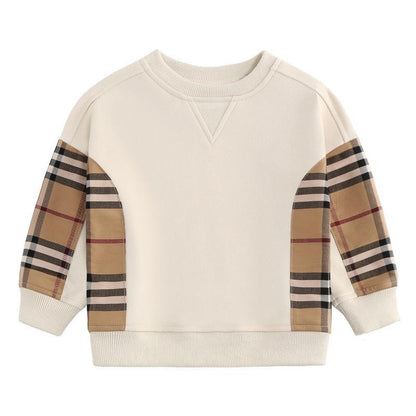Children's Plaid Cotton Sweatshirt Pullover