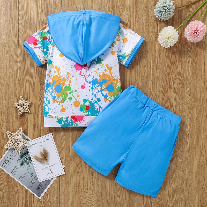 Boys' short sleeved Hoodie suit