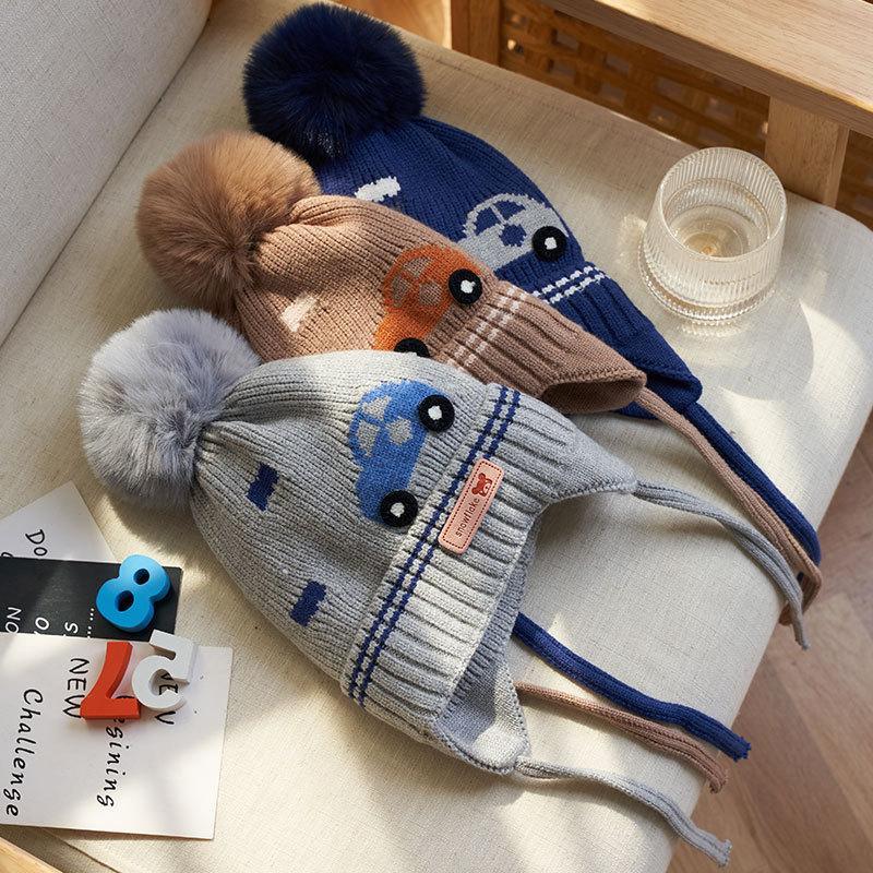 Children's Knitted and Cashmere Thickened Wool Ear Protection Warm Hat