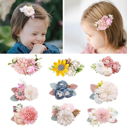 Pink Simulation Headflower Hair Accessories