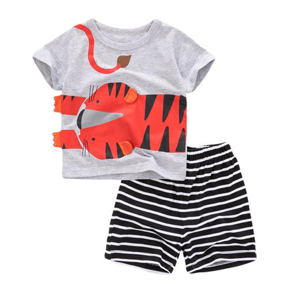 Summer New Short Sleeved Children's Suit Cotton Boys' Suit