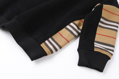 Children's Cotton Terry Striped Colorblock Pullover